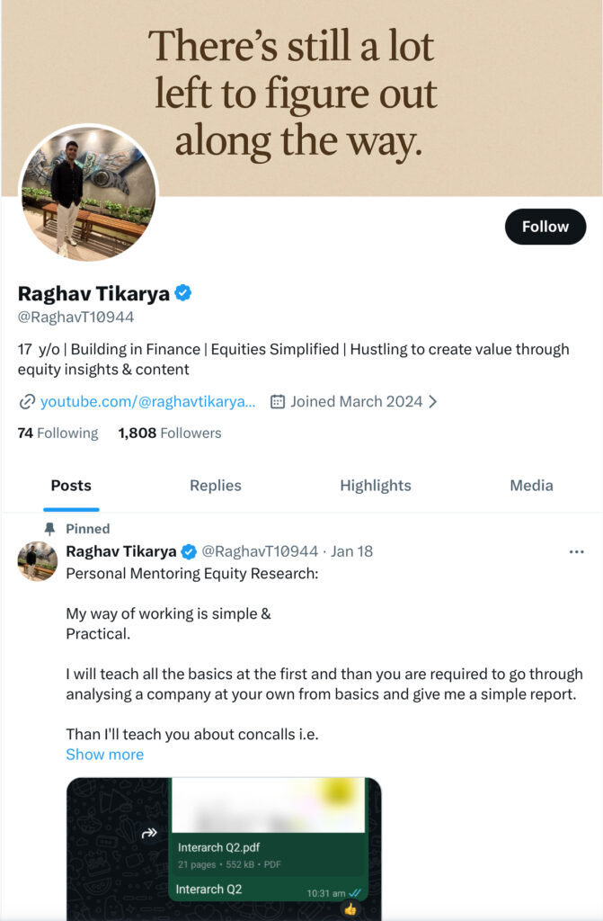 About Raghav Tikarya About Raghav Tikarya